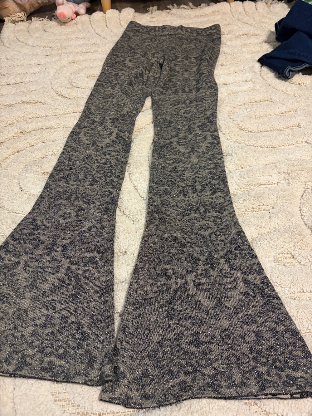 Bell bottom cheetah print pants